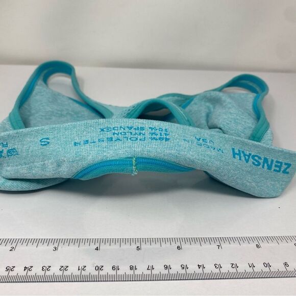 Zensah Sz S Set of 3 Sports Bra Maroon Gray & Teal - Picture 4 of 6